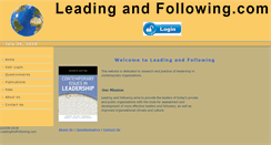 Desktop Screenshot of leadingandfollowing.com